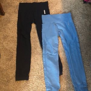 2 pair of gymshark energy seamless leggings size M